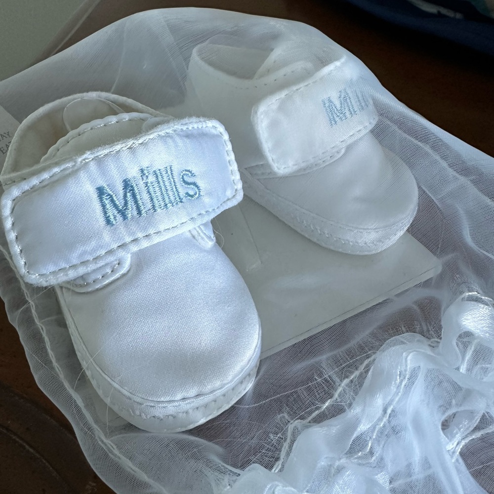 Mills Satin Crib Shoes